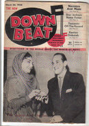 Down Beat Magazine 3/24/1954 Narcotics And Music Dizzy Gillespie, Stan Getz