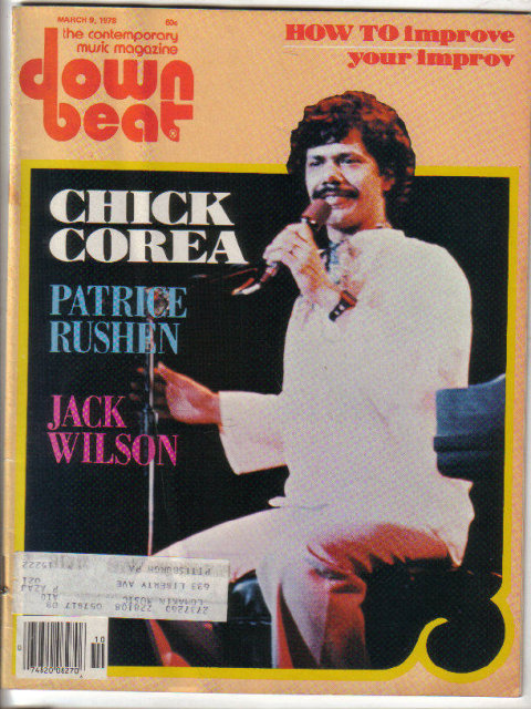 Down Beat Magazine 3/9/1978 Chick Corea, Jack Wilson