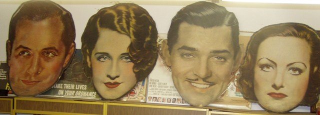 Vintage 1930's SCARCE Big Posters of Clark Gabel, Joan Crawford, Norma Shearer, Robert Montgomery