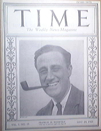 Time Magazine May 28,1923 13th ISSUE Franklin D. Roosevelt cover
