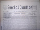ocial Justice, Father Coughlin FIRST 10 ISSUES 1936