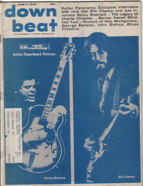 Down Beat Magazine 6/11/70 Sonny Sharrock, Eric Clapton, Charlie Christian