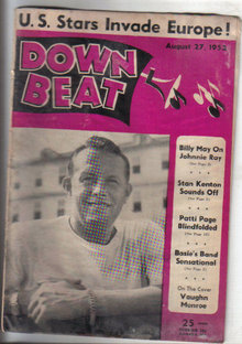 Down Beat Magazine 8/27/1952 Vaughn Monroe, Billy May, Lena Horne
