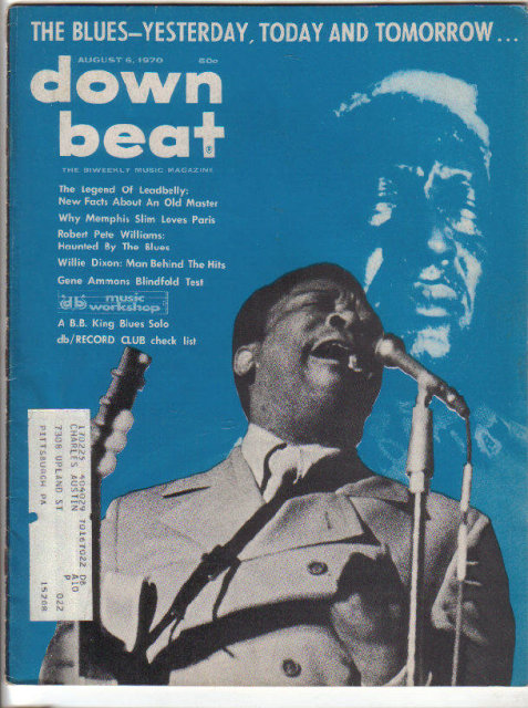 Down Beat Magazine 8/6/1970 Dizzy Gillespie, B.B. King, Ross Russell, Memphis Slim