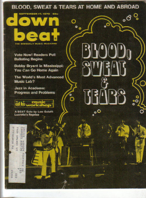 Down Beat Magazine 9/17/70 BLOOD SWEAT & TEARS & MILES, Dr. Joseph Scianni, Bobby Bryant's, Pittsburgh CYO Jazz Festival