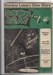 Down Beat Magazine 9/24/1952 Duke Ellington Jubilee, Frankie Laine's, Vera Lynn, Dextrous David Saperton