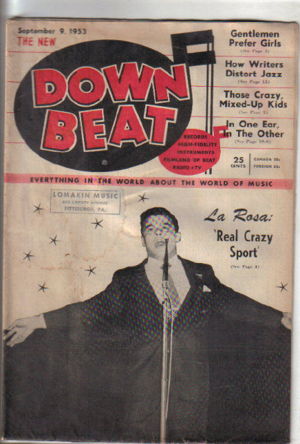 Down Beat Magazine 9/9/53 Mel Torme, Billy Ward