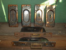 Delicate Victorian Pocket Door Hardware Complete Set