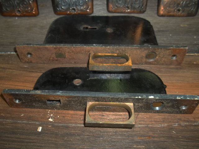 Delicate Victorian Pocket Door Hardware Complete Set
