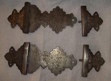 Two Old Pairs of Nickle Album or Bible Hinges
