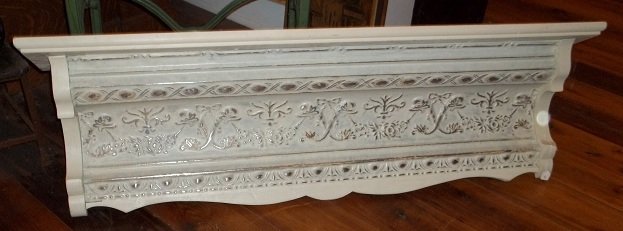 Vintage Tin Crown Shelf Mantel