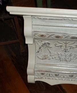 Vintage Tin Crown Shelf Mantel