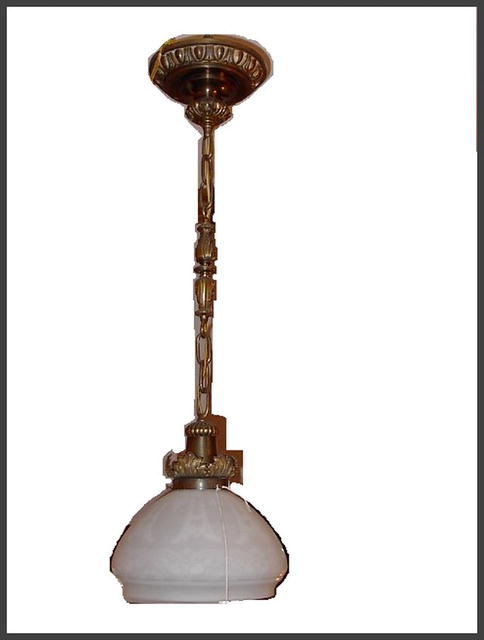 Hanging Light with embossed shade