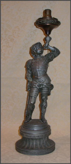 Newel Post Light of a Spanish Soldier