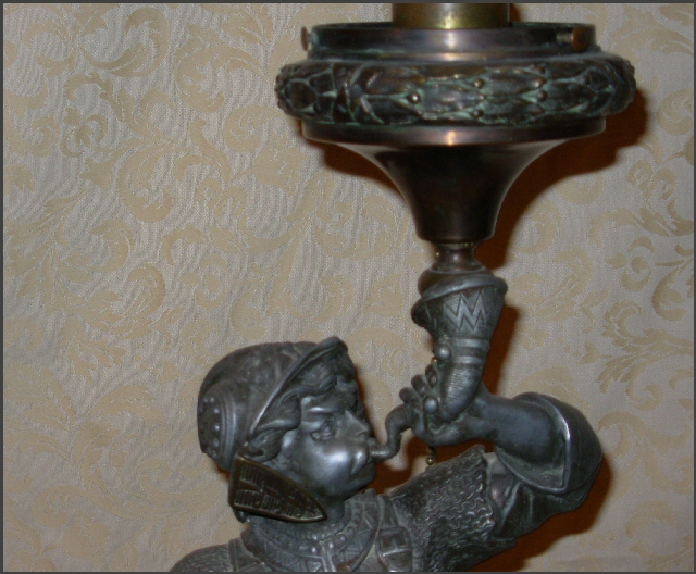Newel Post Light of a Spanish Soldier