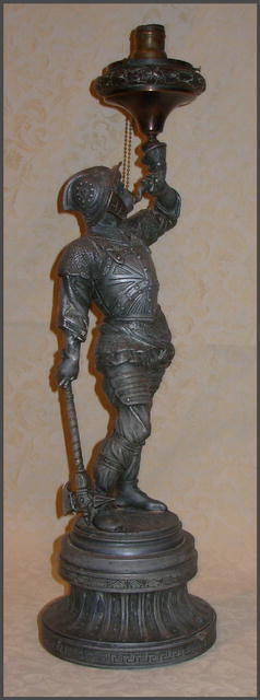 Newel Post Light of a Spanish Soldier