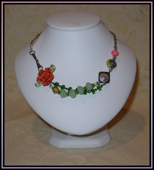 Coral & Quartz Necklace
