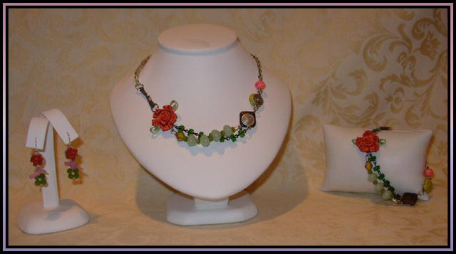 Coral & Quartz Necklace