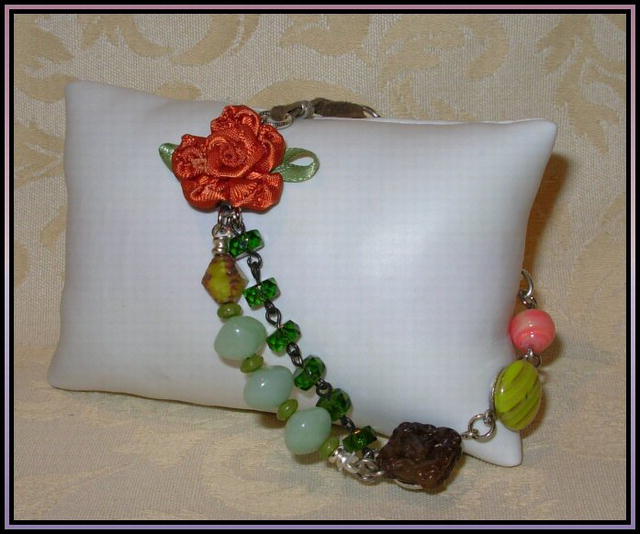 Coral & Quartz Bracelet