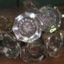 Pair of Vintage 8-Sided Glass Door Knobs