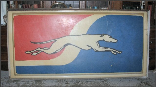 Vintage Greyhound Sign, Double Sided