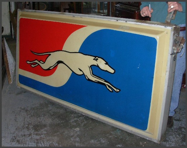 Vintage Greyhound Sign, Double Sided
