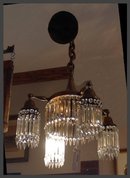 Crystal & Brass Hanging Light Fixture