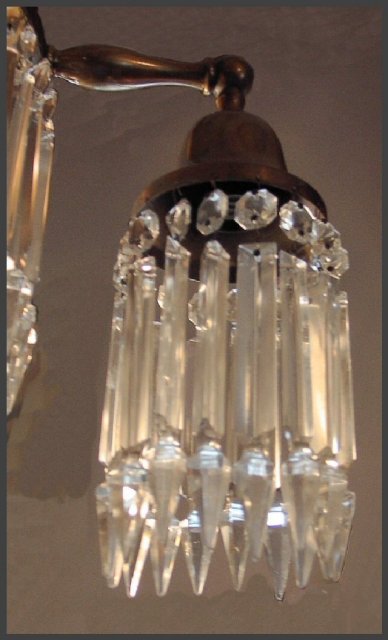 Crystal & Brass Hanging Light Fixture
