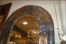 Tin Framed Mirror with Beveled Glass