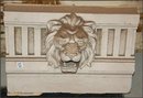Terra Cotta Lion Head Flag Pole Holder