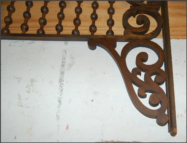 Oak Fretwork with scrollwork, balls and spindles
