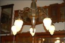 Five Light Chandelier w/ Torch Globes