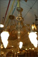Five Light Chandelier w/ Torch Globes