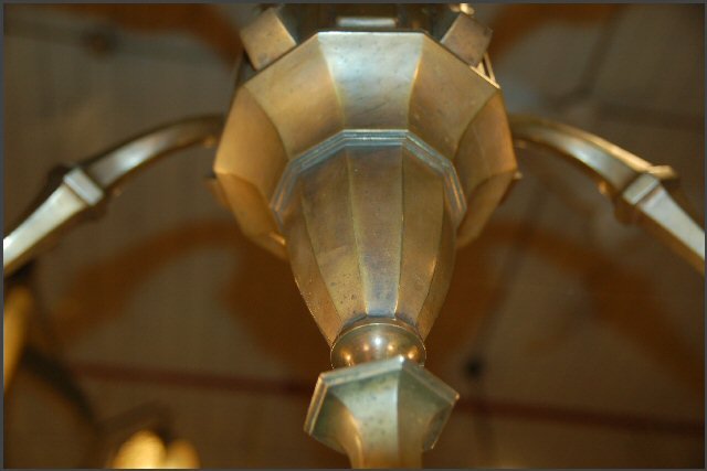 Five Light Chandelier w/ Torch Globes