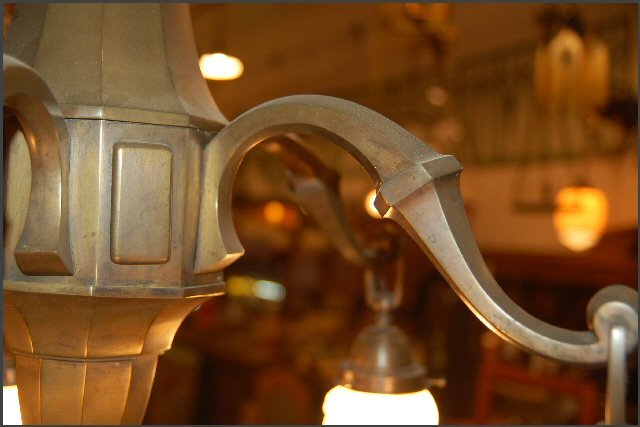 Five Light Chandelier w/ Torch Globes