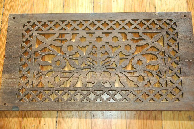 Wood Scrollworked vent cover