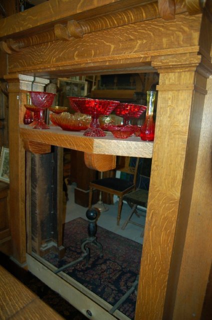 Oak Mantel w/o mirror