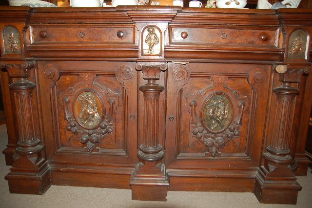 Ornate Walnut Buffet