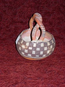 Antique American Indian Clay Basket