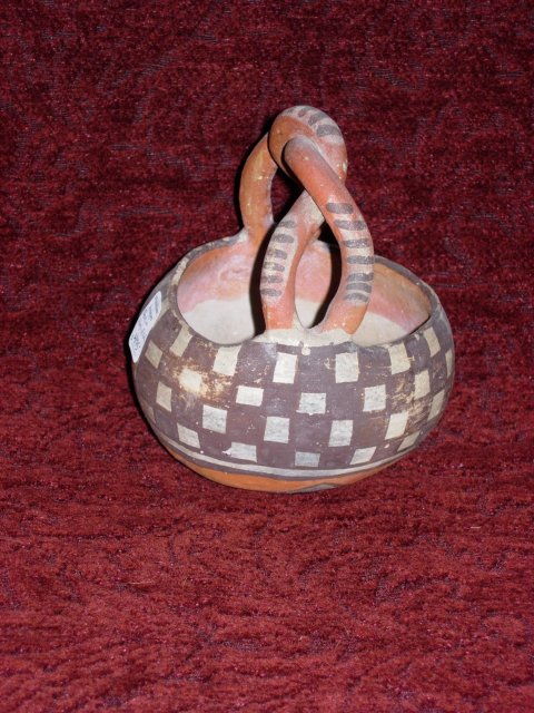 Antique American Indian Clay Basket