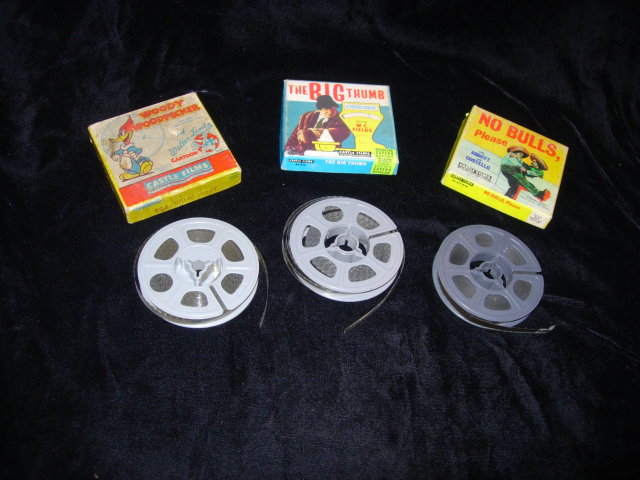 Abbott and Costello, Big Thumb, and Woody Woodpecker Reels