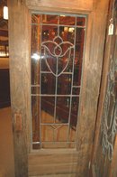 Wood entry door w/ beveled glass