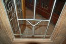 Wood entry door w/ beveled glass