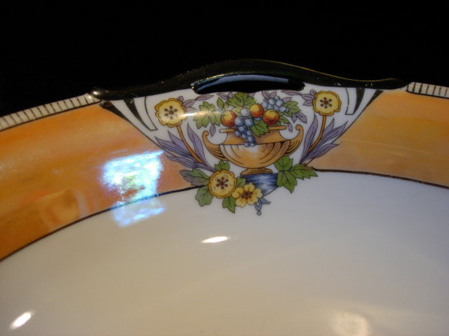 Hand Painted Noritake Dish with Early Morimura Back Stamp