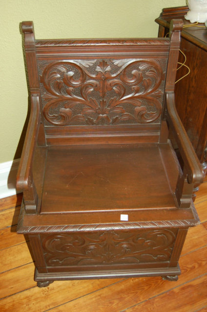 Walnut Chairs with Chamber Pot Storage