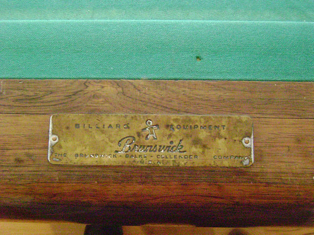 Vintage Brunswick Pool Table