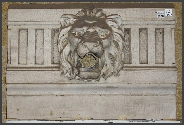 Terre Cotta Lion's Head for a Fountain