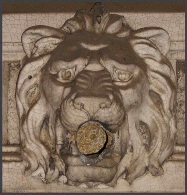 Terre Cotta Lion's Head for a Fountain