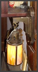 Brass Sconce w/ Slag Glass Shade