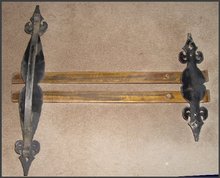 Nice Pair of Brass & Iron Door Handles